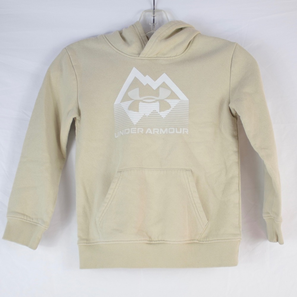 Under Armour Tan Pullover Hoodie Sweater Youth Size XS
